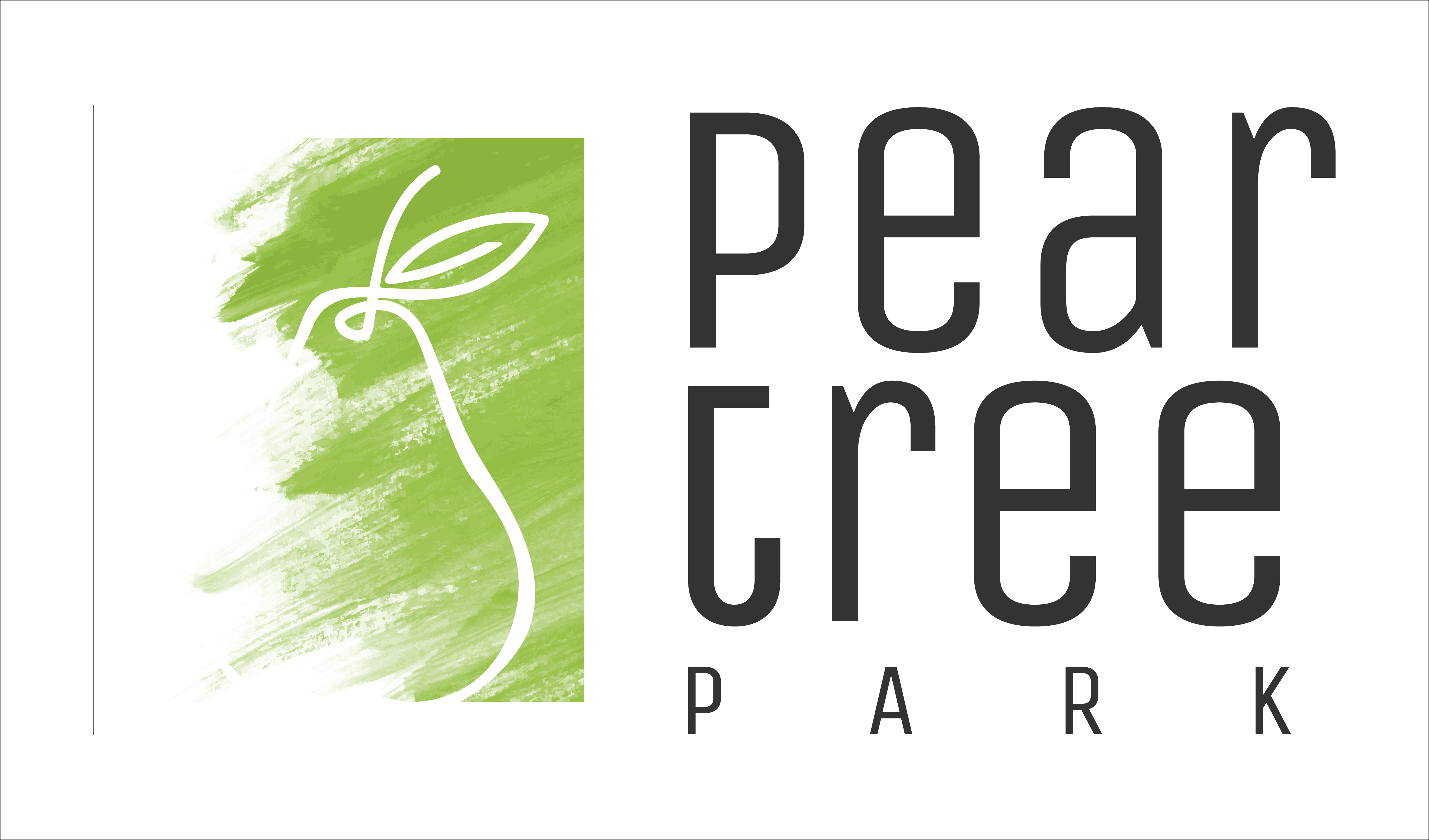 a logo for pear creek park